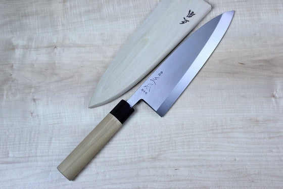 Masamoto HS Series Honyaki White Steel No.2 Deba (150mm to 225mm, 6 sizes) - JapaneseChefsKnife.Com