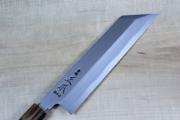 Masamoto KS Series Hon Kasumi White Steel No.2 Mukimono (180mm and 210mm, 2 sizes) - JapaneseChefsKnife.Com
