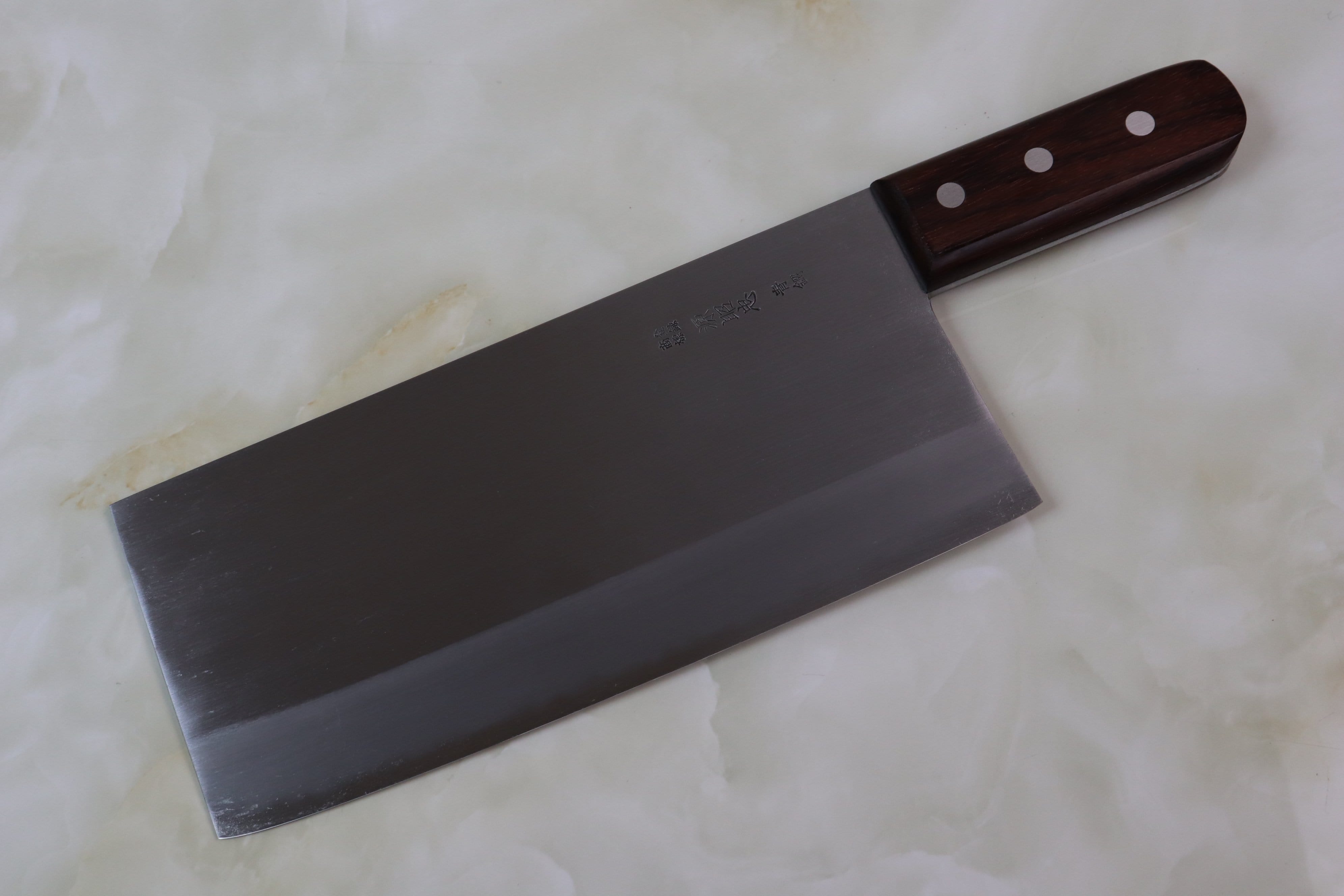 Crude Premium Chinese Cleaver Vegetable Chef Knife, 8 Inch, Carbon Steel 