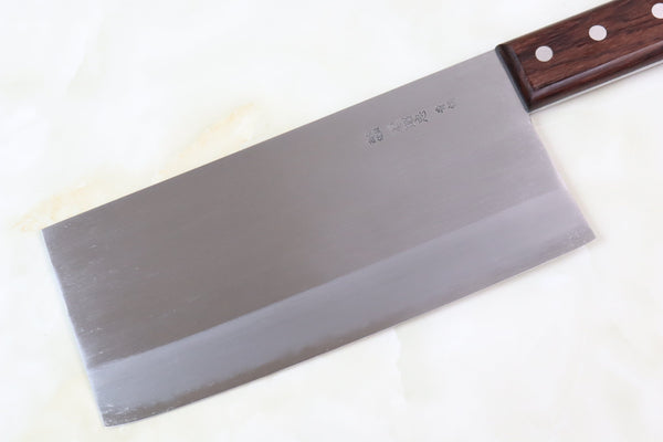 Mizuno Tanrenjo Akitada Hontanren Series Virgin Carbon Steel Chinese Cleaver No.6 - JapaneseChefsKnife.Com