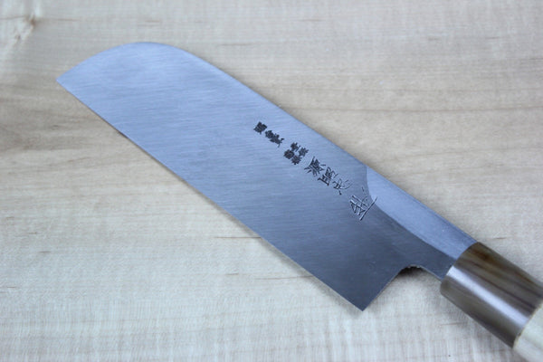 Mizuno Tanrenjo Akitada Ao Hagane DX Series Blue Steel No.1 Kama Usuba (165mm to 240mm, 6 sizes) - JapaneseChefsKnife.Com