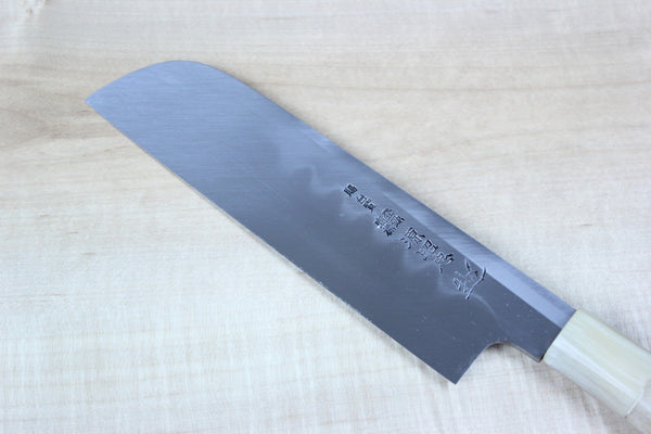 Mizuno Tanrenjo Akitada Honyaki DX Series Blue Steel No.2 Kama Usuba (180mm to 240mm, 5 sizes) - JapaneseChefsKnife.Com