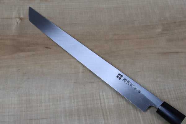 Mizuno Tanrenjo Akitada Hontanren Series Blue Steel No.2 GF-40 Sakimaru Takohiki 270mm (10.6 inch) - JapaneseChefsKnife.Com