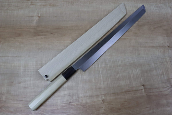 Mizuno Tanrenjo Akitada Honyaki Series White Steel HY-20 Sakimaru Takohiki 270mm (10.6 inch) - JapaneseChefsKnife.Com