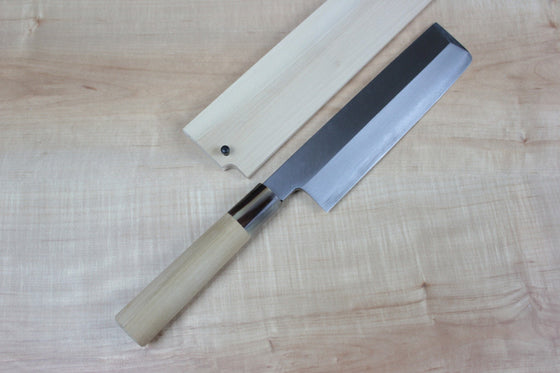 Mizuno Tanrenjo Akitada Ao Hagane DX Series Blue Steel No.1 Usuba (165mm to 240mm, 6 sizes) - JapaneseChefsKnife.Com