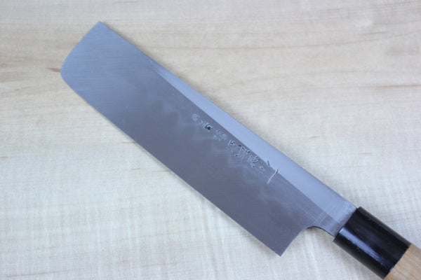 Mizuno Tanrenjo Akitada Honyaki DX Series Blue Steel No.2 Usuba (180mm to 240mm, 5 sizes) - JapaneseChefsKnife.Com