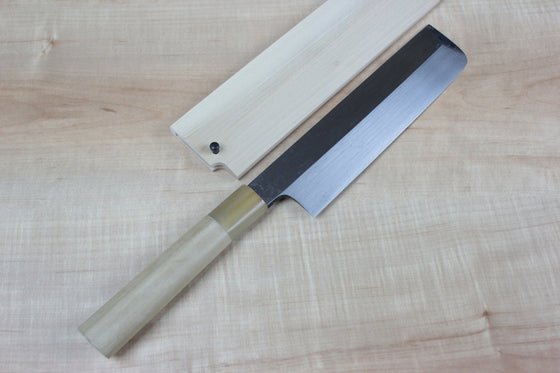 Mizuno Tanrenjo Akitada Honyaki Series White Steel Usuba (180mm to 240mm, 5 sizes) - JapaneseChefsKnife.Com