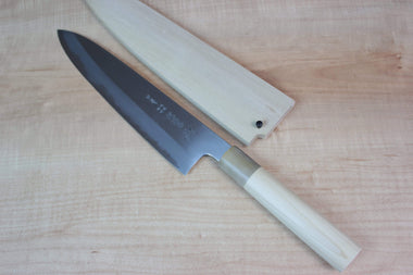 Mizuno Tanrenjo Wa Gyuto Mizuno Tanrenjo Akitada Ao Hagane DX Series Blue Steel No.1 Clad Wa Gyuto with Shinogi (210mm to 270mm, 3 sizes)