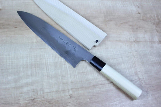 Mizuno Tanrenjo Wa Gyuto Mizuno Tanrenjo Akitada Honyaki DX Series Blue Steel No.2 Wa Gyuto (240mmto 270mm, 2 Sizes)