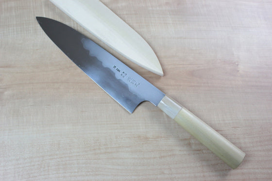 Mizuno Tanrenjo Akitada Honyaki Series White Steel Wa Gyuto 240mm and 270mm - JapaneseChefsKnife.Com