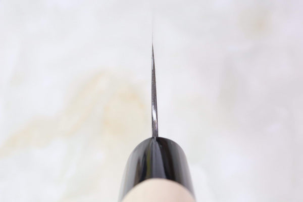 Mizuno Tanrenjo Wa Gyuto Wa Gyuto 240mm (9.4 inch) / D Shaped Magnolia Wooden Handle For Right Hander / Regular (Without Honba-Duke Sharpening Service) Mizuno Tanrenjo Akitada "Special Custom Order "KS-Style"" Ao Hagane DX Blue Steel No.1 Clad Wa Gyuto (D Shaped Magnolia Wooden Handle, AHDKS-1)
