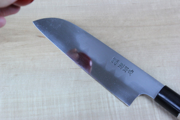 Mizuno Tanrenjo Akitada Honyaki Series White Steel Wa Santoku 180mm (7inch) - JapaneseChefsKnife.Com