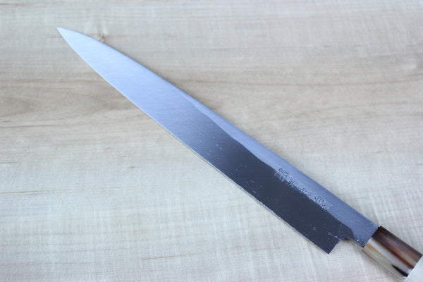 Mizuno Tanrenjo Akitada Hon Kasumi Series White Steel No.2 Yanagiba (180mm to 360mm, 7 sizes) - JapaneseChefsKnife.Com
