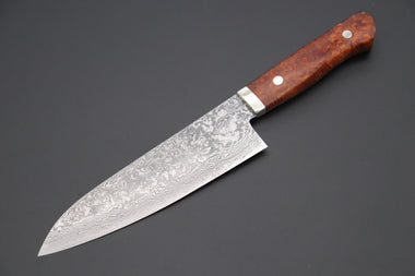 Mr. Itou Gyuto Mr. Itou R-2 Custom Damascus Gyuto 170mm (6.6 inch, Stabilized Maple Burl Wood Handle, IT-141)