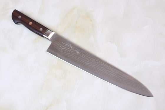 Shiki Gyuto SND-25 Gyuto 240mm (9.4 inch) SHIKI Greysh VG-10 Nickel Damascus SND-25 Gyuto 240mm (9.4 inch, Rose Wood Handle)