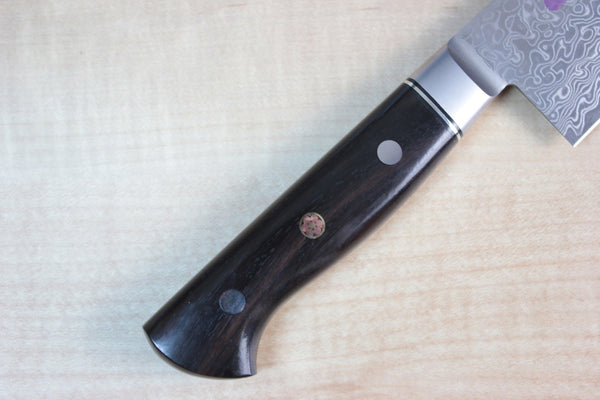 SHIKI 守護神 Guardian Series Gyuto (180mm to 240mm, 3 sizes, African Ebony Wood Handle) - JapaneseChefsKnife.Com