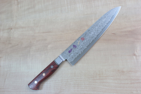 SHIKI 守護神 Guardian Series Gyuto (210mm and 240mm, 2 Sizes, Quince Wood Handle) - JapaneseChefsKnife.Com
