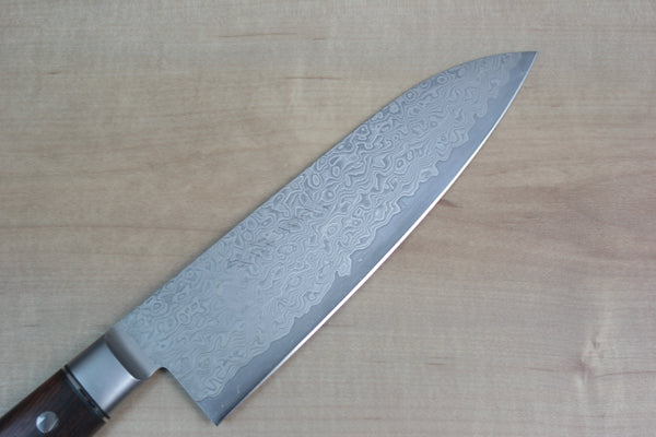 SHIKI 黒龍 Black Dragon Series Santoku 180mm (7 inch, Cocobolo Wood Handle) - JapaneseChefsKnife.Com
