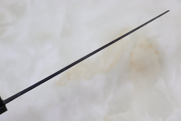 Shirou-Kunimitsu Nakiri Shirou-Kunimitsu White Steel No.2 Kurouchi Series Special Edition SK-3SP32 Nakiri 165mm (6.4 Inch, Forrest Green Color Stabilized Maple Burl Wood Handle)