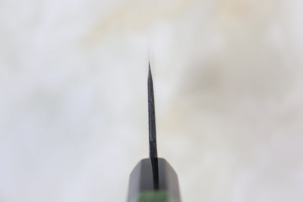 Shirou-Kunimitsu Nakiri Shirou-Kunimitsu White Steel No.2 Kurouchi Series Special Edition SK-3SP32 Nakiri 165mm (6.4 Inch, Forrest Green Color Stabilized Maple Burl Wood Handle)