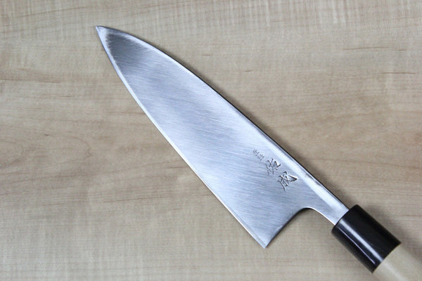 Sukenari Hon Kasumi White Steel No.2 Series Deba (Black Forged, 150mm to 210mm, 3 sizes) - JapaneseChefsKnife.Com