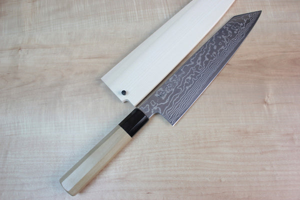 Sukenari Gingami No.3 Nickel Damascus Kiritsuke (210mm to 270mm, 3 sizes) - JapaneseChefsKnife.Com