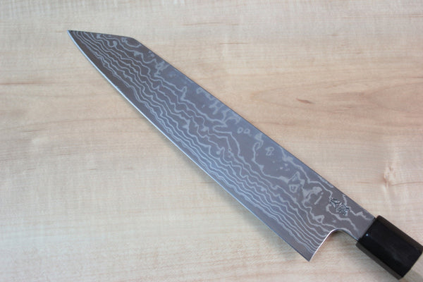 Sukenari Gingami No.3 Nickel Damascus Kiritsuke (210mm to 270mm, 3 sizes) - JapaneseChefsKnife.Com