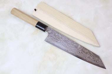 Sukenari Kiritsuke Sukenari Gingami No.3 Nickel Damascus Kiritsuke (210mm to 270mm, 3 sizes, D Shaped Magnolia Wood Handle)