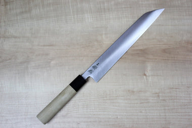 Sukenari Hon Kasumi White Steel No.2 Series Kiritsuke (Without Shinogi, 240mm and 270mm, 2 sizes) - JapaneseChefsKnife.Com