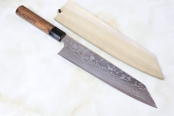 Sukenari ZDP-189 Nickel Damascus Kiritsuke (210mm to 270mm, 3 sizes, Octagonal Bocote Wood Handle))