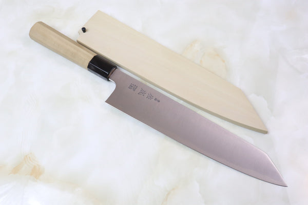 Sukenari ZDP-189 Wa Series Kiritsuke (210mm to 270mm, 3 sizes, Octagonal Magnolia Wood Handle with Water Buffalo Horn Ferrule) - JapaneseChefsKnife.Com