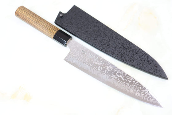 Sukenari Gingami No.3 Series Nickel Damascus Kiritsuke Knives