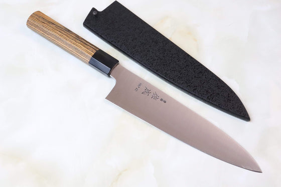 Sukenari Wa Gyuto HAP-3B Wa Gyuto 210mm (8.2 inch) Sukenari HAP-40 Series Wa Gyuto (210mm to 270mm, 3 sizes, Octagonal Bocote Wood Handle with Water Buffalo Horn Ferrule)