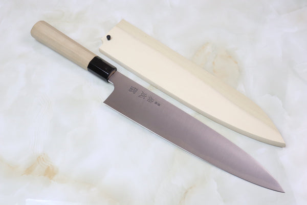 Sukenari ZDP-189 Wa Series Wa Gyuto (210mm to 270mm, 3 sizes, Octagon Shaped Magnolia Wooden Handle) - JapaneseChefsKnife.Com