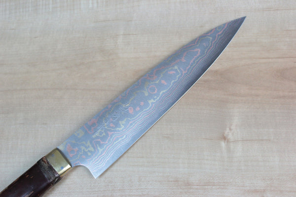 Master Saji Rainbow Damascus Sakura Series Gyuto (210mm and 240mm, 2 Sizes) - JapaneseChefsKnife.Com