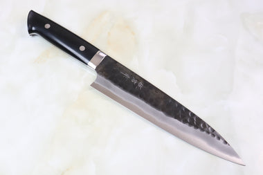 Takeshi Saji Aogami Super Custom Series Gyuto (150mm to 270mm, 5 sizes, Linen Micarta Handle) - JapaneseChefsKnife.Com
