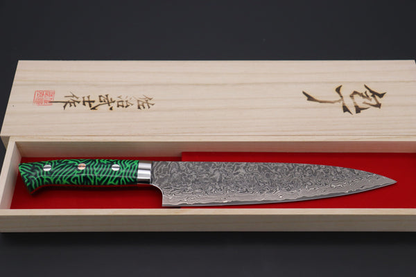 Takeshi Saji Gyuto Takeshi Saji SUMMIT ― Limited Edition Custom Series SMT-463 R-2 Custom Damascus Gyuto 210mm (8.2 Inch)
