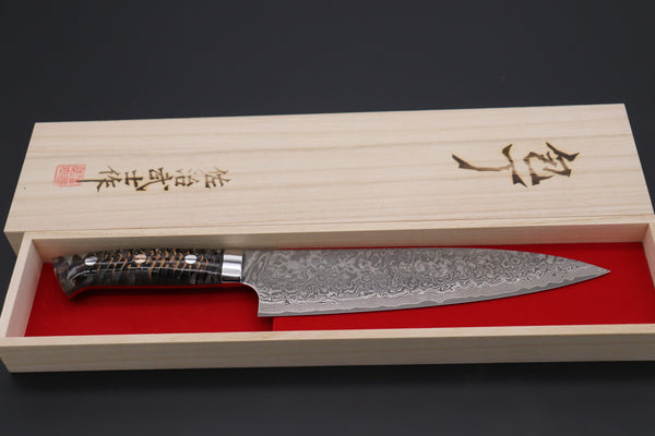 Takeshi Saji Gyuto Takeshi Saji SUMMIT ― Limited Edition Custom Series SMT-466 R-2 Custom Damascus Gyuto 210mm (8.2 Inch)