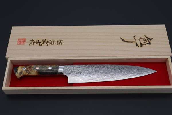Takeshi Saji Gyuto Takeshi Saji SUMMIT ― Limited Edition Custom Series SMT-489 R-2 Custom Damascus Gyuto 210mm (8.2 Inch)