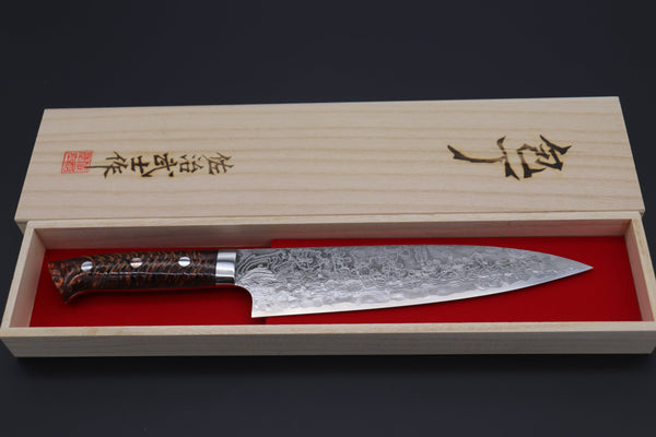 Takeshi Saji Gyuto Takeshi Saji SUMMIT ― Limited Edition Custom Series SMT-492 R-2 Custom Damascus Gyuto 210mm (8.2 Inch)