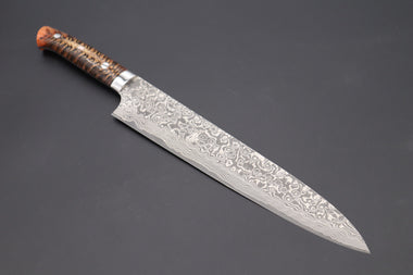 Takeshi Saji Gyuto Takeshi Saji SUMMIT ― Limited Edition Custom Series SMT-527 R-2 Custom Damascus Gyuto 270mm (10.6 Inch)