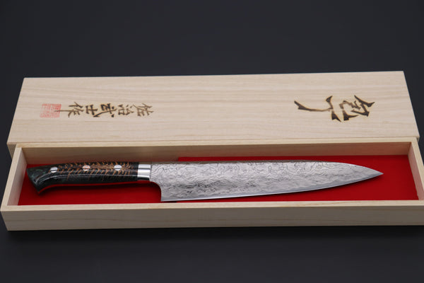 Takeshi Saji Gyuto Takeshi Saji SUMMIT ― Limited Edition Custom Series SMT-540 R-2 Custom Damascus Gyuto 210mm (8.2 Inch)