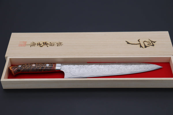 Takeshi Saji Gyuto Takeshi Saji SUMMIT ― Limited Edition Custom Series SMT-546 R-2 Custom Damascus Gyuto 240mm (9.4 Inch)