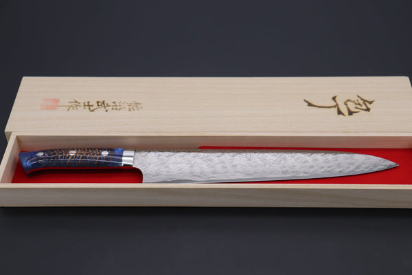 Takeshi Saji Gyuto Takeshi Saji SUMMIT ― Limited Edition Custom Series SMT-550 R-2 Custom Damascus Gyuto 270mm (10.6 Inch)