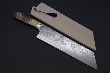 Takeshi Saji R2/SG2 Diamond Damascus 125mm Steak Knife with Ironwood H –  Burrfection Store
