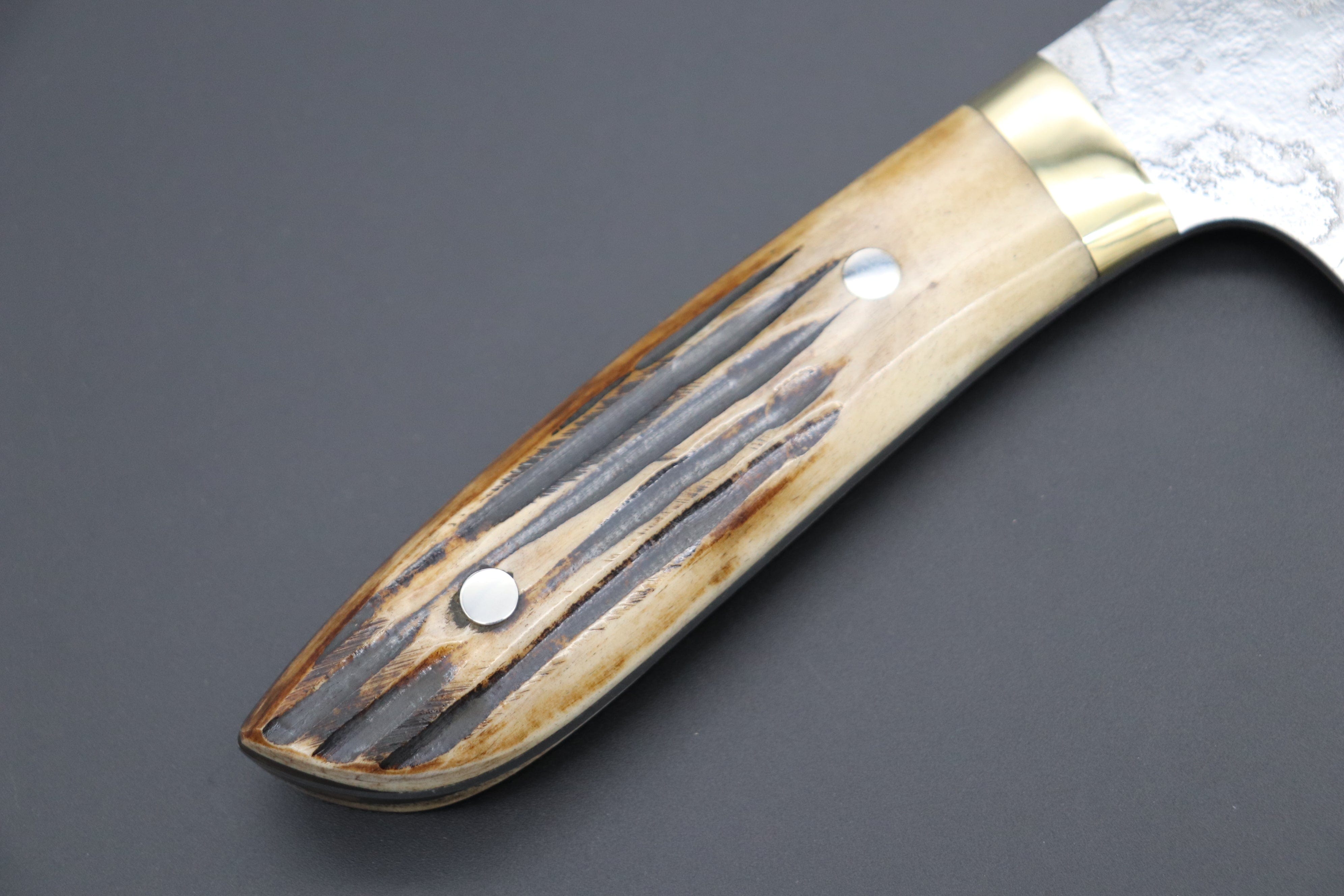 Takeshi Saji R-2 Diamond Damascus Steak Knife (WhiteTurquoise Handle)
