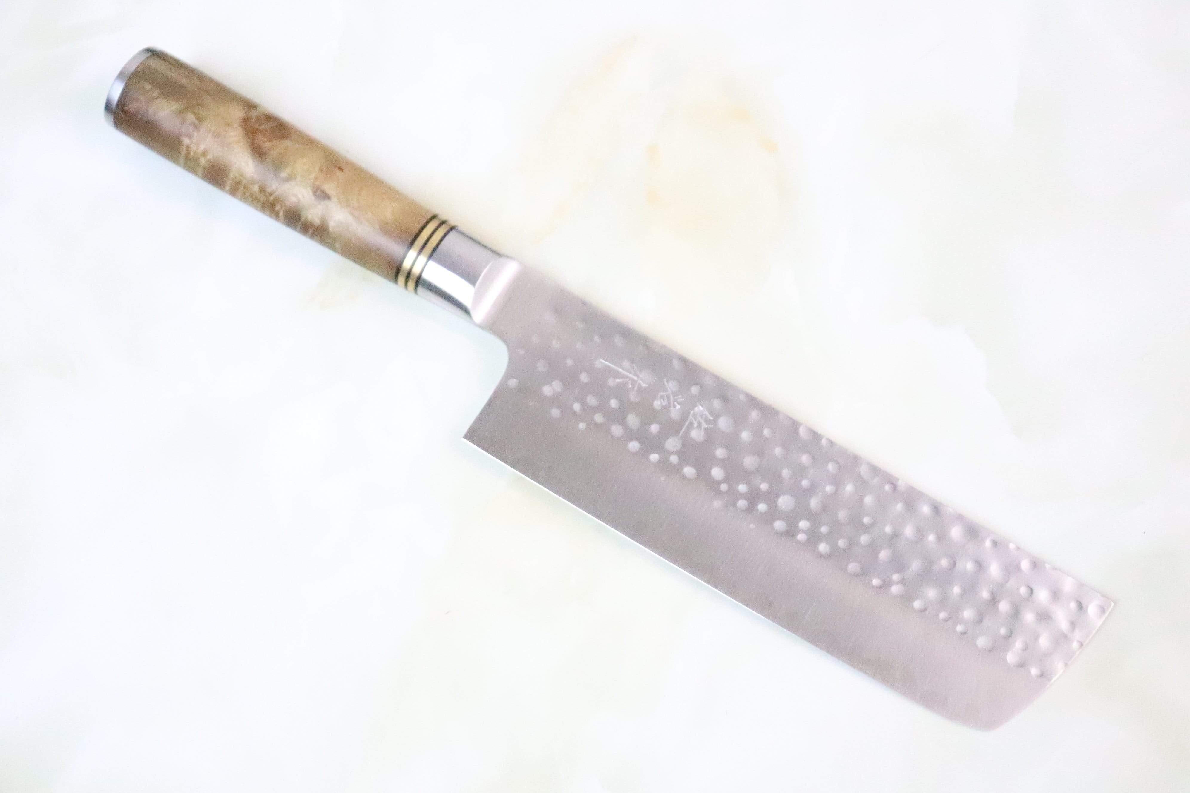Hand Forged Nakiri Knife 160 Mm Blade Clad Steel Vegetables Tools Cleaver Kitchen  Knives 