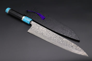 Takeshi Saji Wa Gyuto STCL-176 Wa Gyuto 240mm (9.4 inch) Takeshi Saji SUMMIT ― Limited Edition Custom Series R-2 Damascus Wa Series Wa Gyuto 240mm (8.2 Inch, STCL-176)